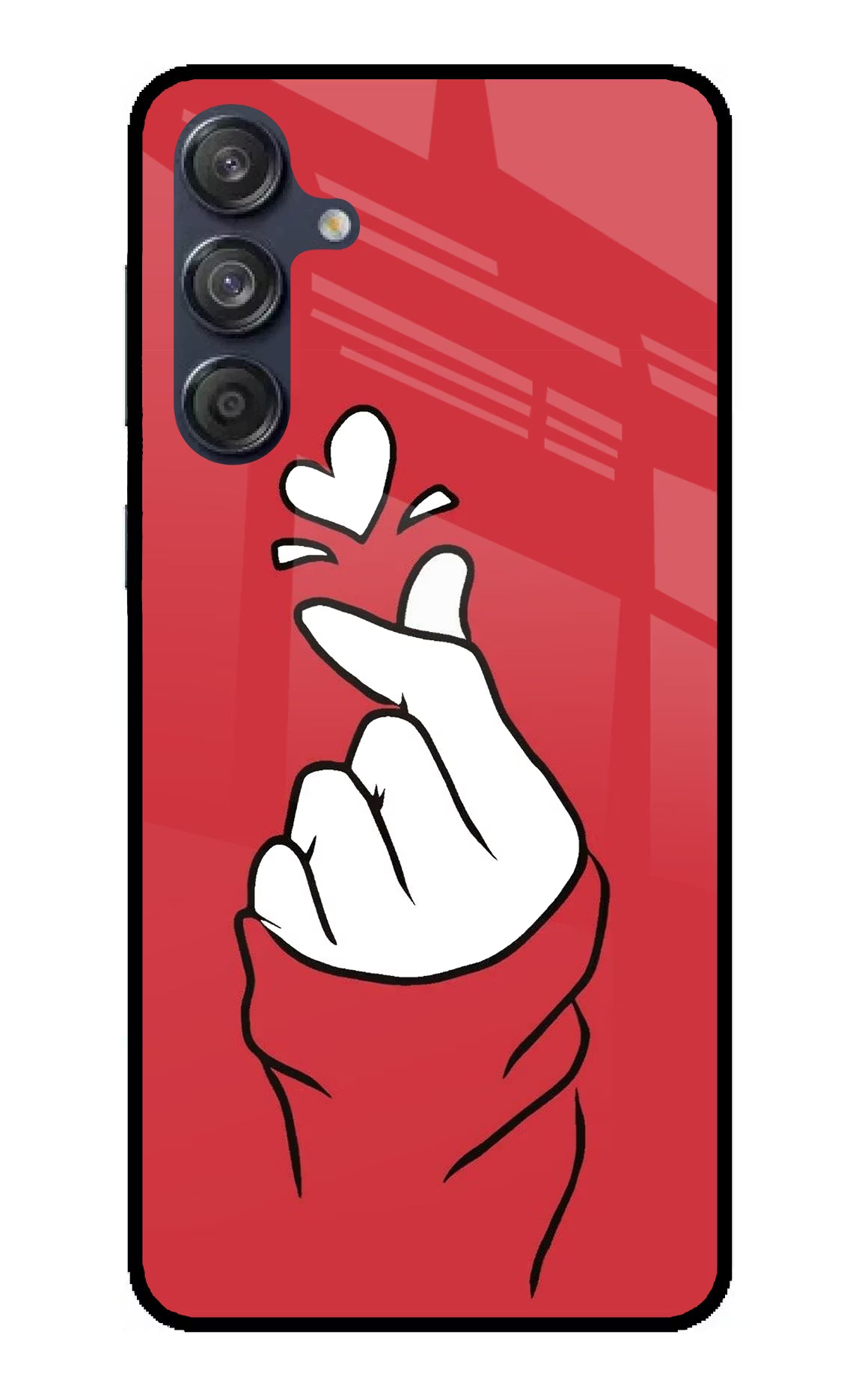 Korean Love Sign Samsung M55 5G Glass Case