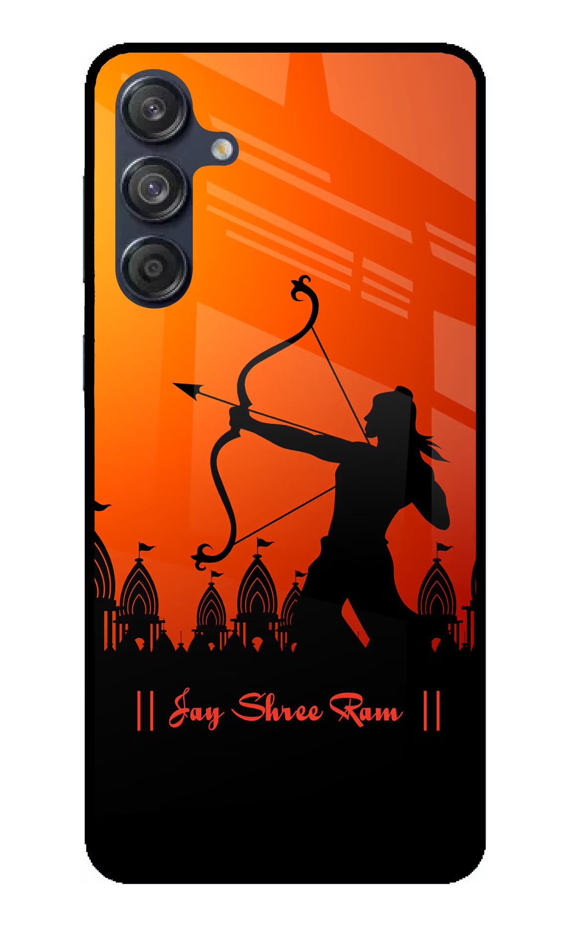 Lord Ram - 4 Samsung M55 5G Glass Case Back Cover by Casekaro