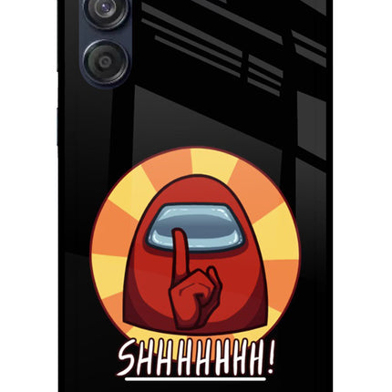 Among Us Shhh! Samsung M55 5G Glass Case Back Cover by Casekaro