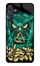 Green Owl Samsung M55 5G Glass Case