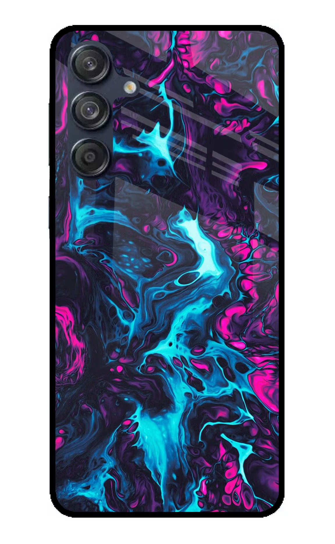 Abstract Samsung M55 5G Glass Case Back Cover by Casekaro
