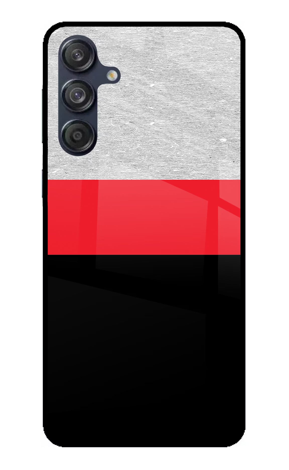 Tri Color Pattern Samsung M55 5G Glass Case