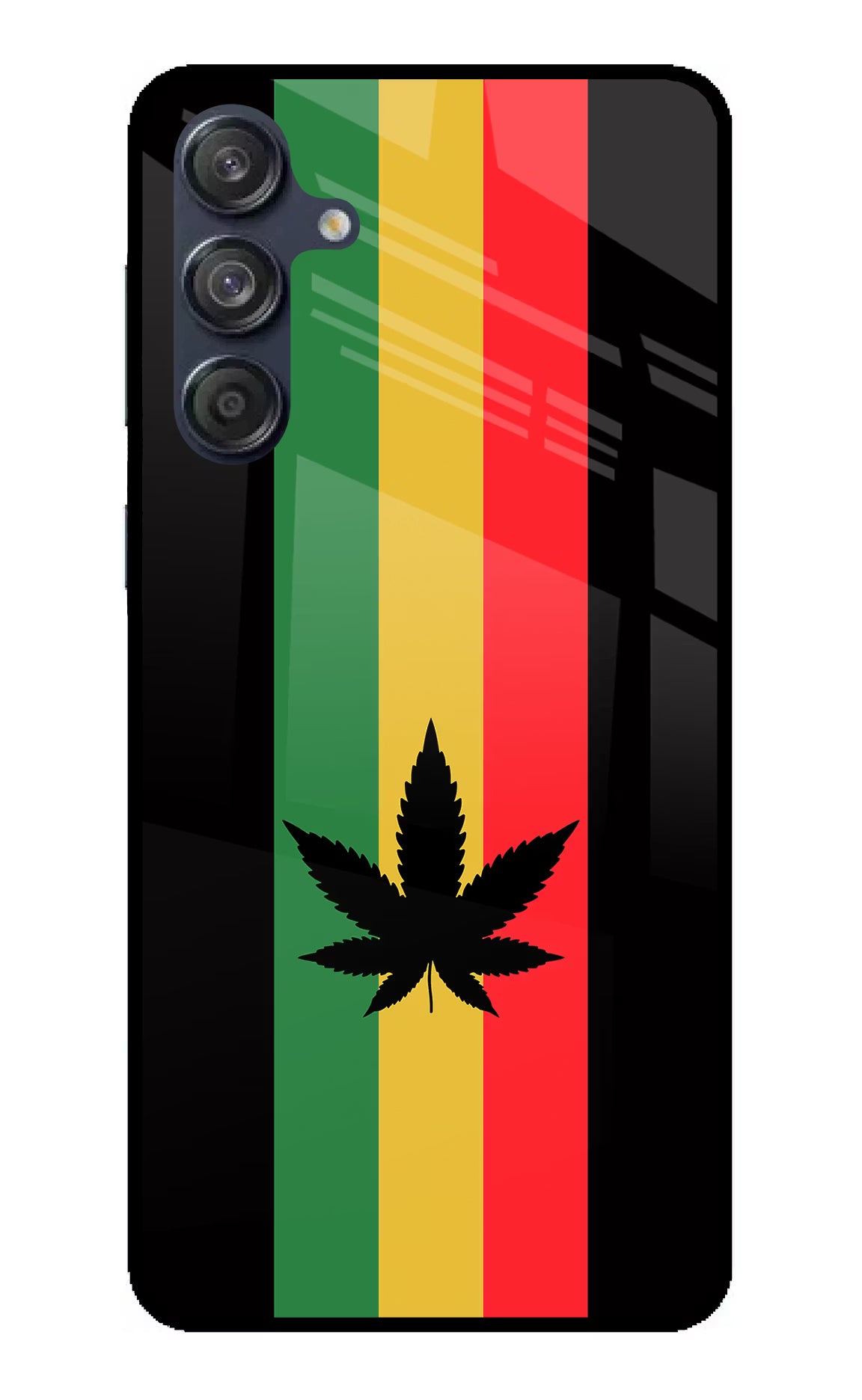 Weed Flag Samsung M55 5G Glass Case Back Cover by Casekaro