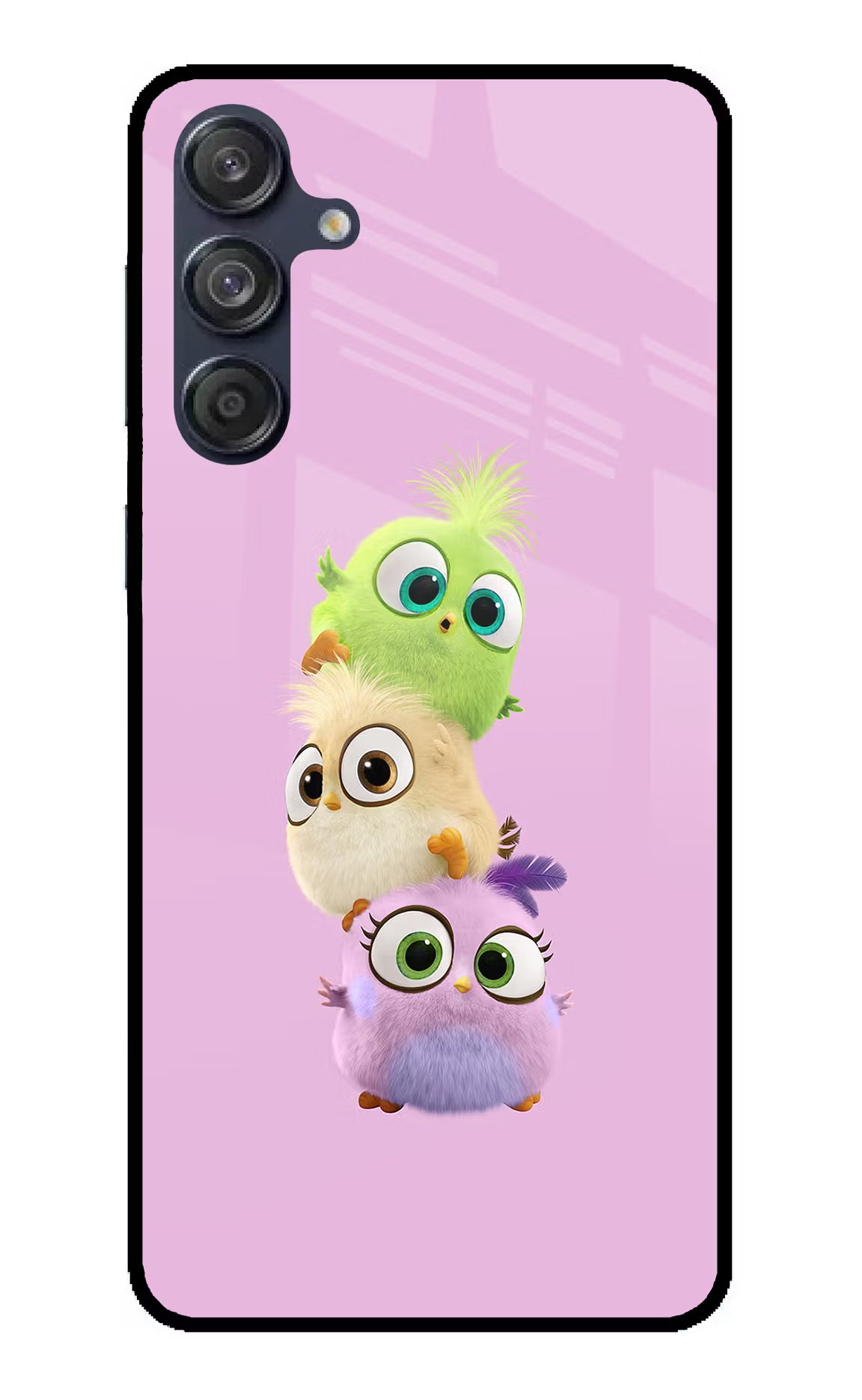Cute Little Birds Samsung M55 5G Glass Case Back Cover by Casekaro