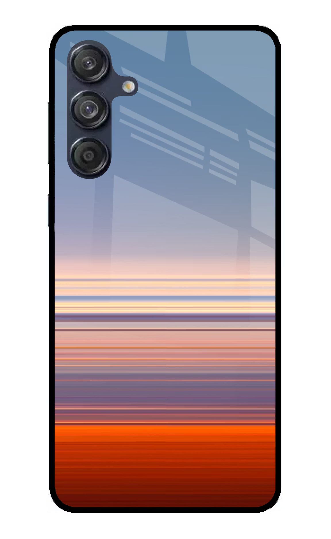 Morning Colors Samsung M55 5G Glass Case Back Cover by Casekaro