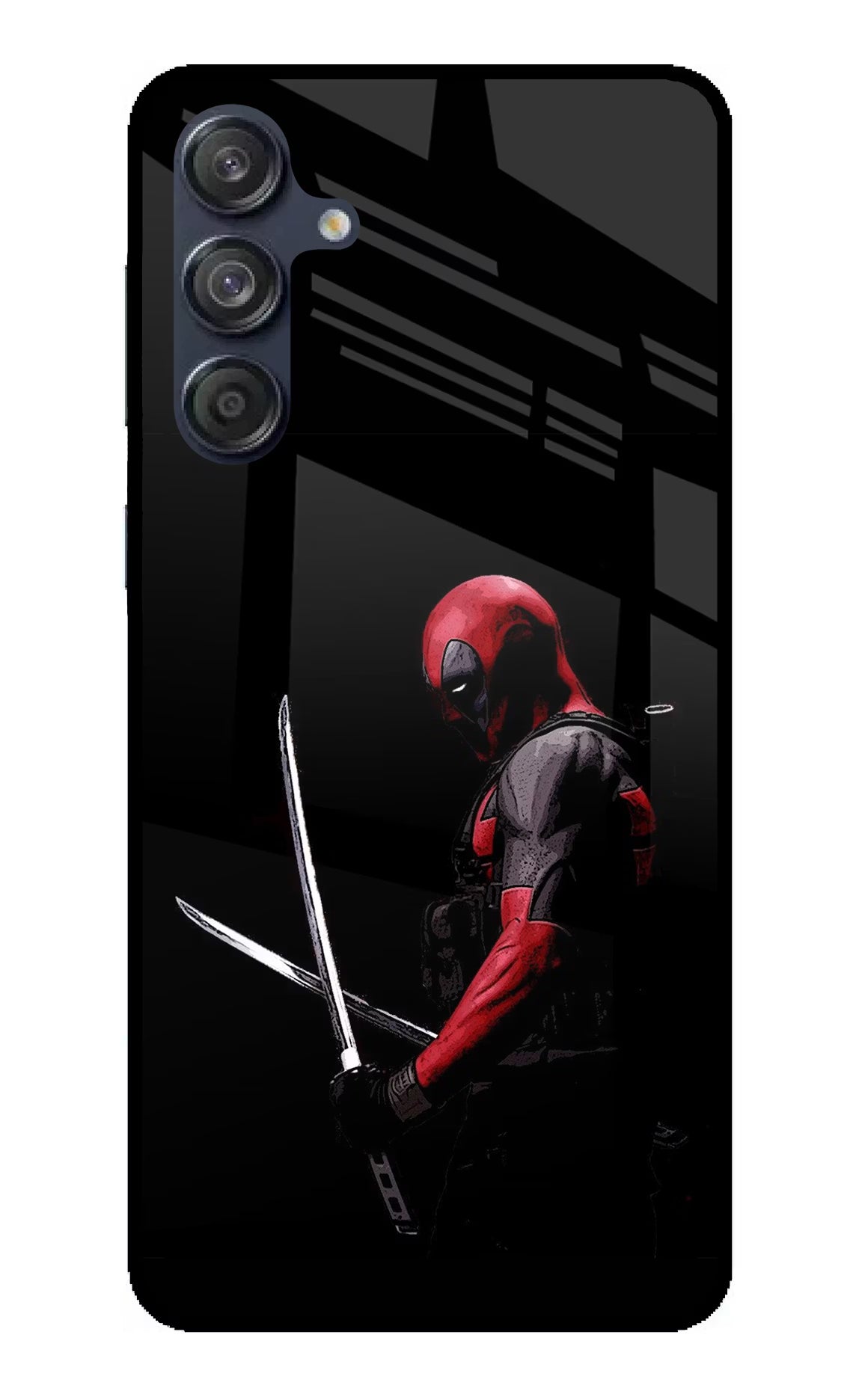 Deadpool Samsung M55 5G Glass Case Back Cover by Casekaro