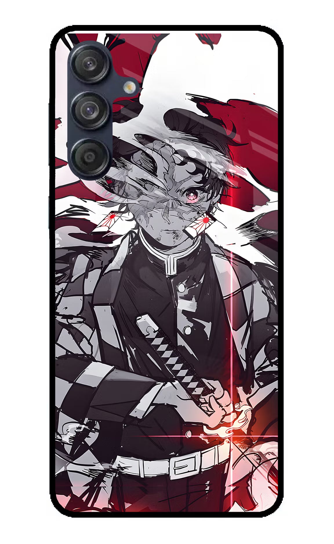 Demon Slayer Samsung M55 5G Glass Case Back Cover by Casekaro