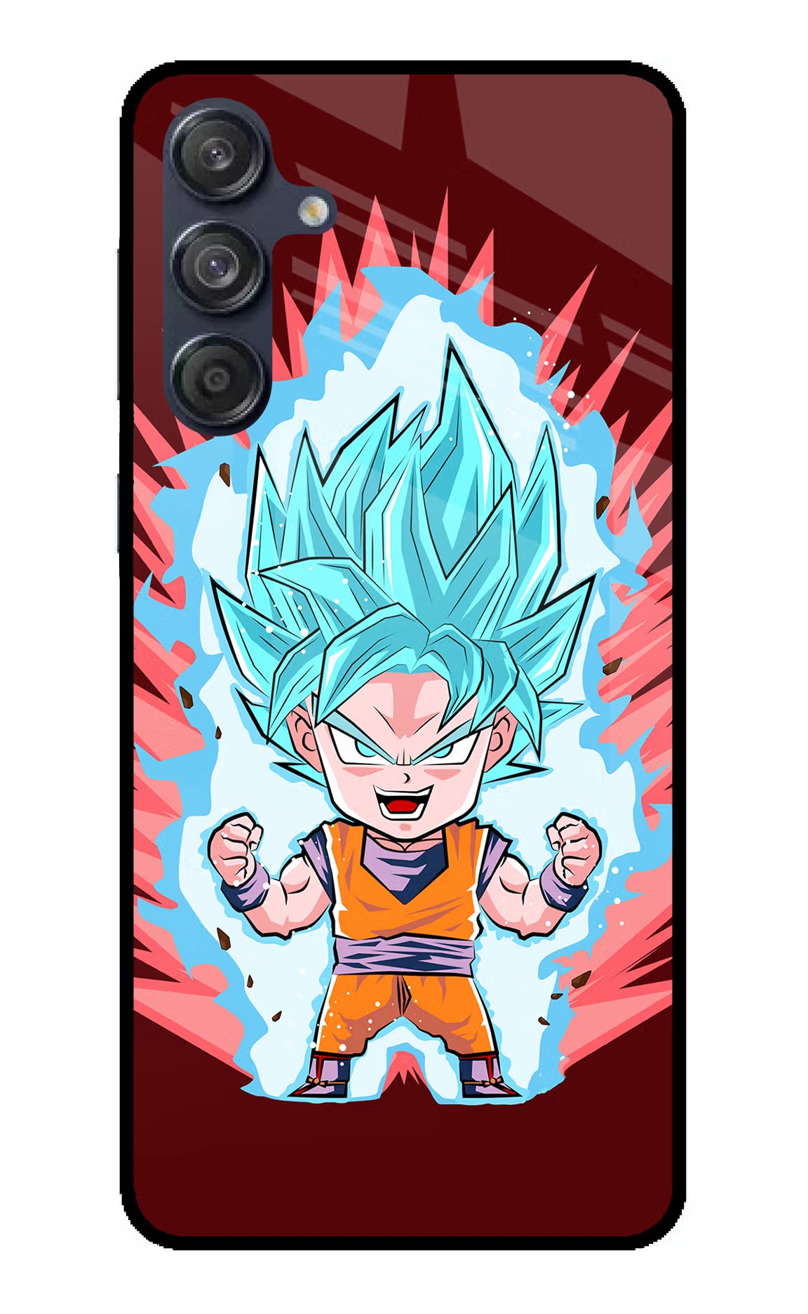 Goku Little Samsung M55 5G Glass Case Back Cover by Casekaro