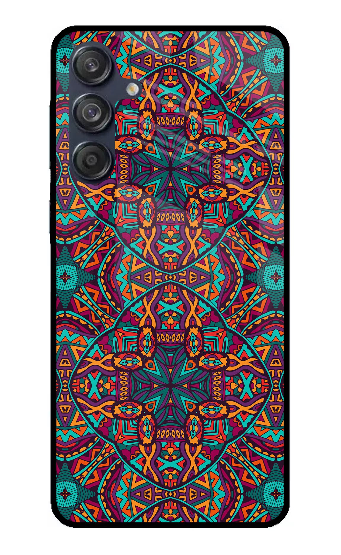 Colour Mandala Samsung M55 5G Glass Case Back Cover by Casekaro