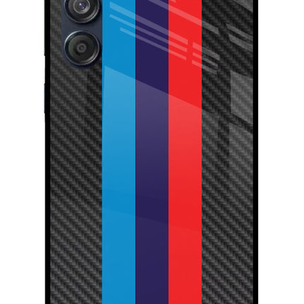 BMW Stripes Pattern Samsung M55 5G Glass Case