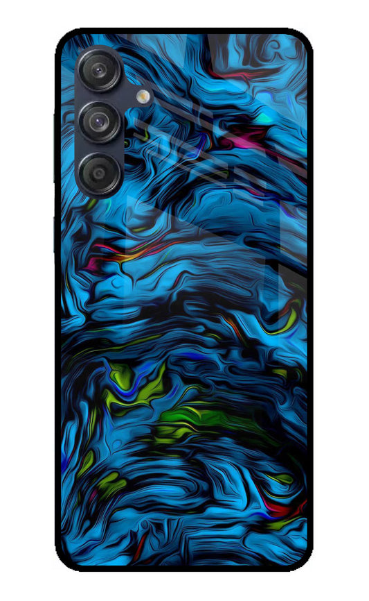 Dark Blue Abstract Samsung M55 5G Glass Case
