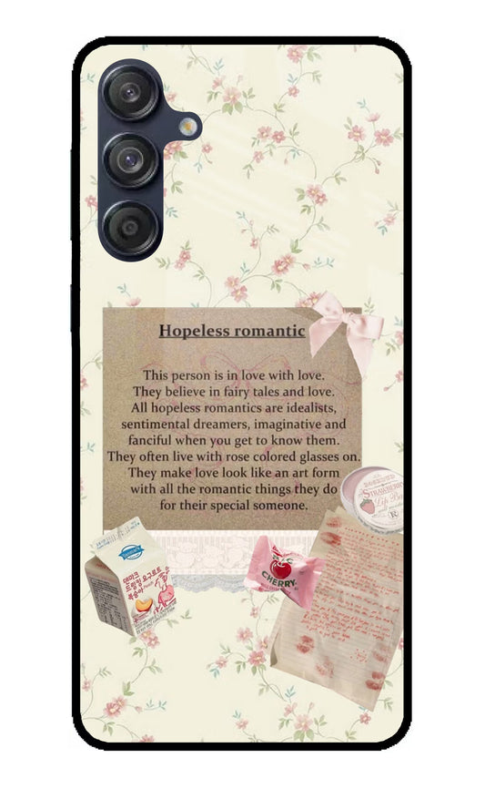 Hopeless Romantic Samsung M55 5G Glass Case