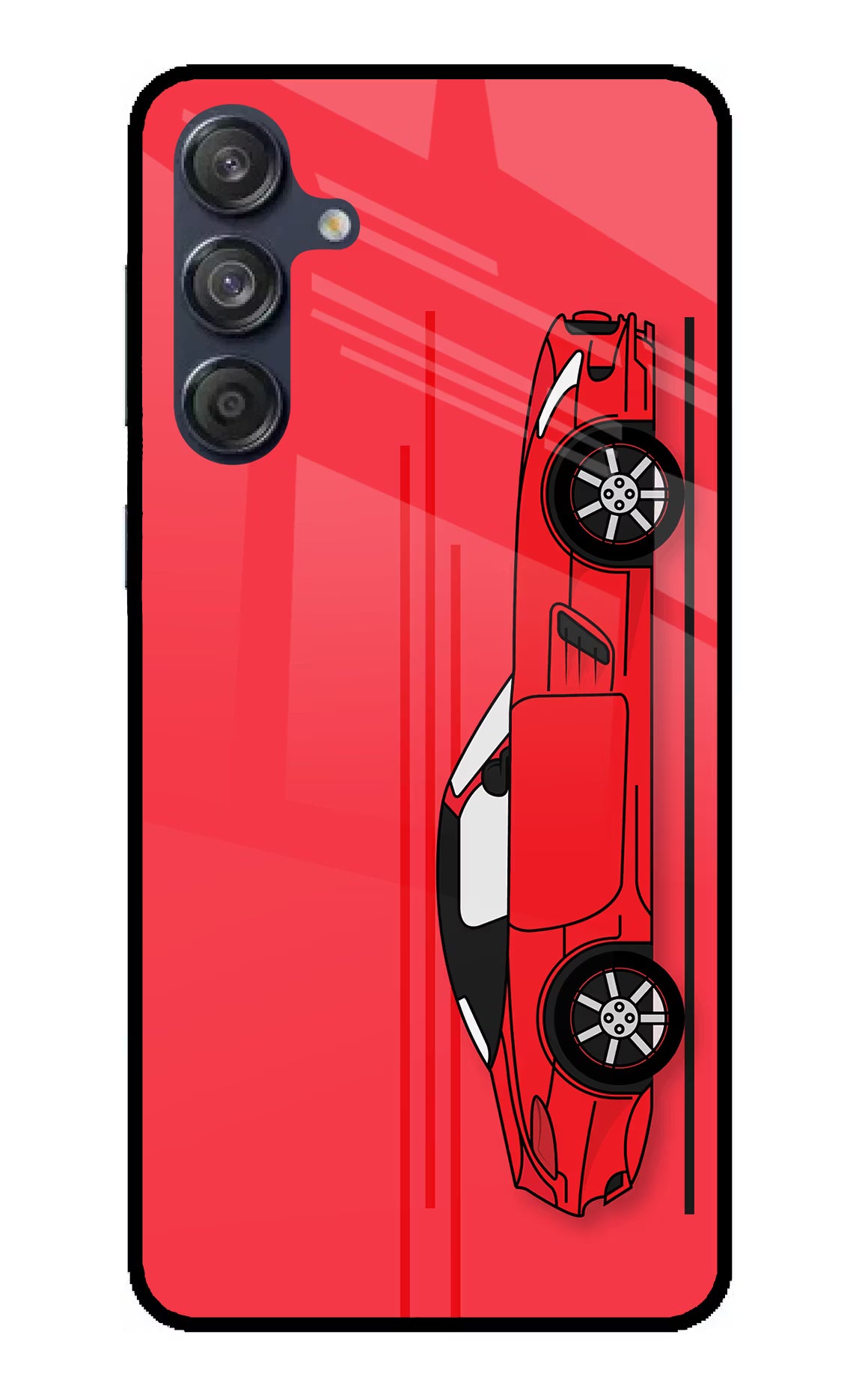 Red Velocity Samsung M55 5G Glass Case