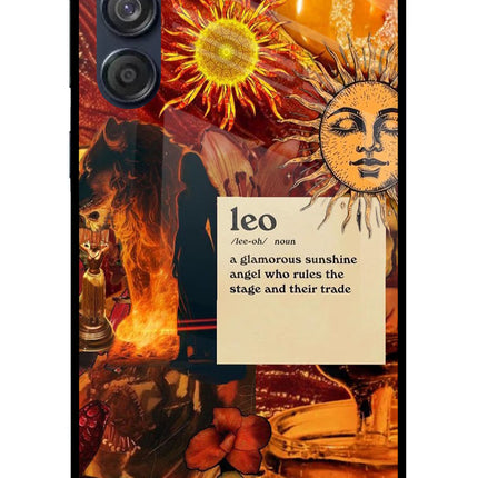 Leo Zodiac Samsung M55 5G Glass Case
