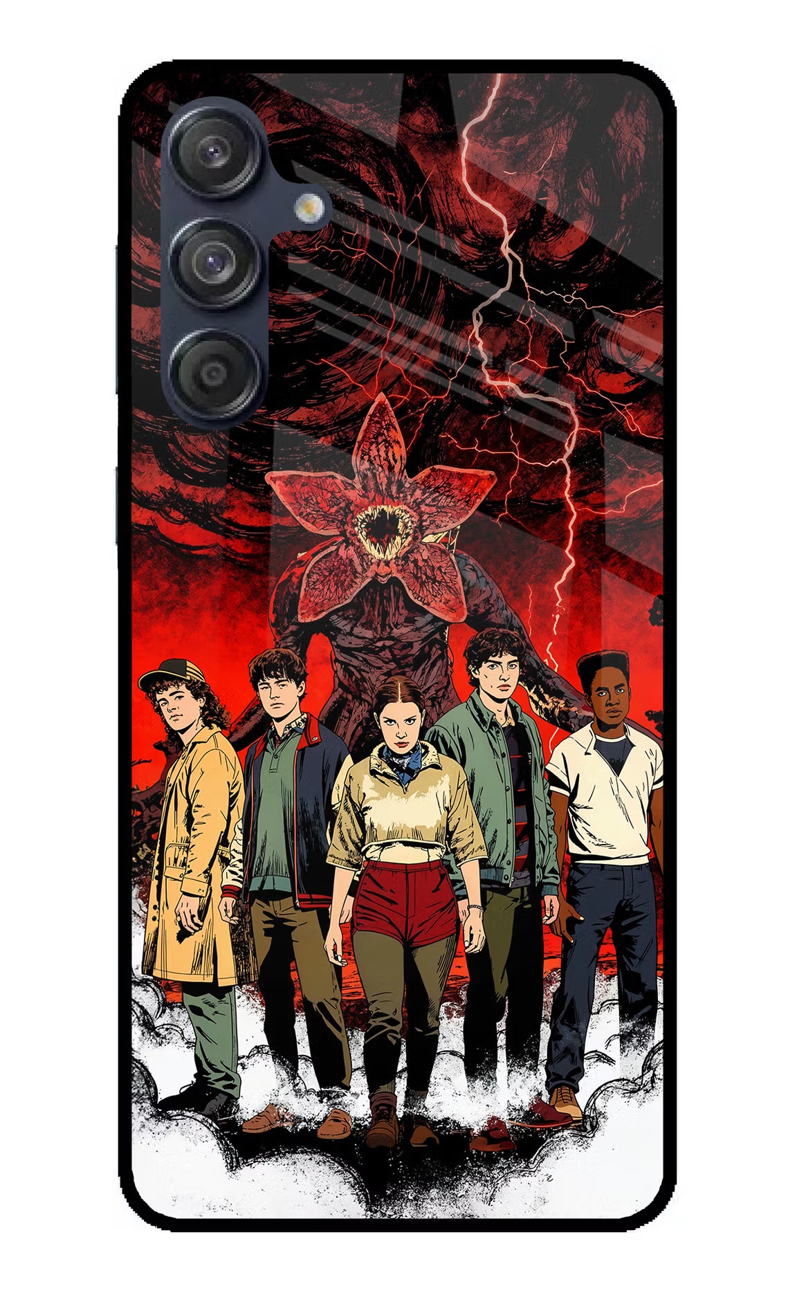 Ordinary Things Characters Samsung M55 5G Glass Case Back Cover by Casekaro
