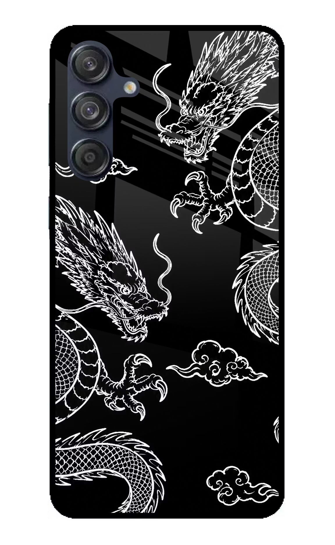 Twin Dragons Samsung M55 5G Glass Case