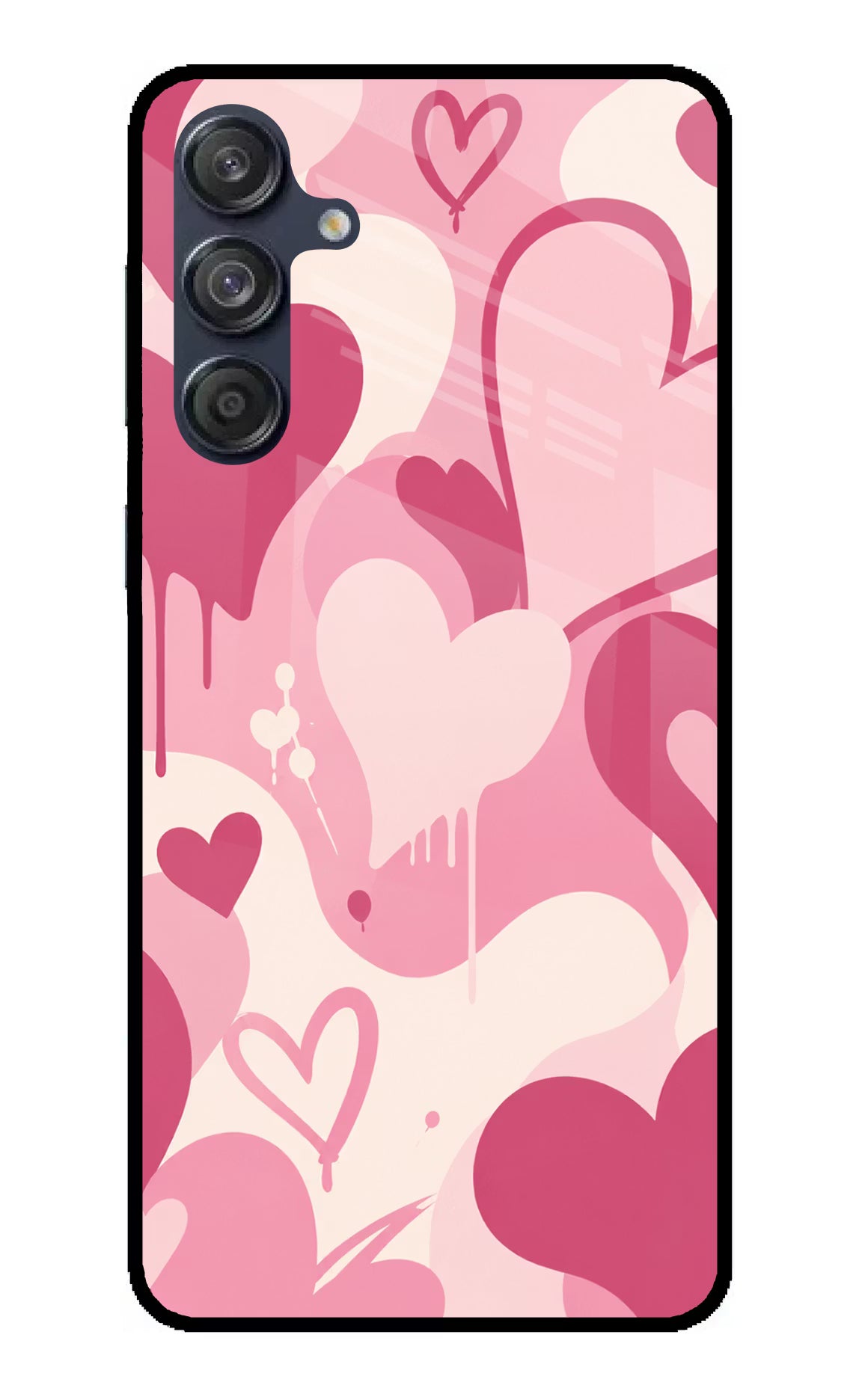 Hearty case Samsung M55 5G Glass Case Back Cover by Casekaro