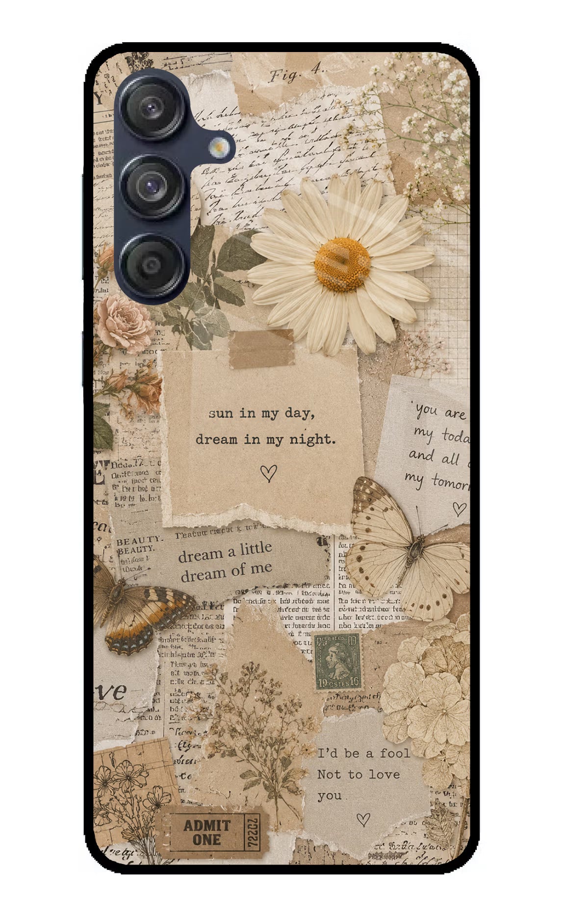 Vintage case Samsung M55 5G Glass Case Back Cover by Casekaro
