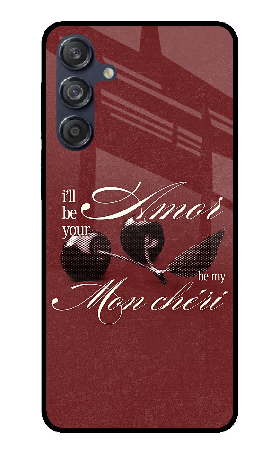 Velvet Cherry Samsung M55 5G Glass Case