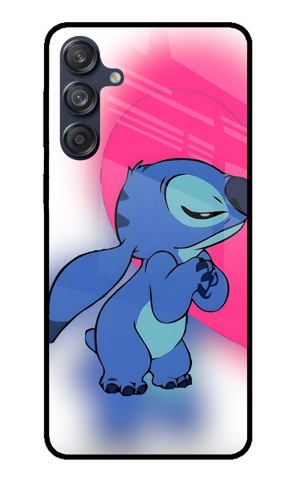 Stitch Hug Samsung M55 5G Glass Case