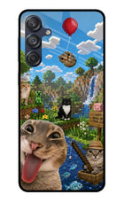 Minecraft Cat Chaos Samsung M55 5G Glass Case