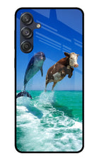 Dolphin vs Cow Samsung M55 5G Glass Case