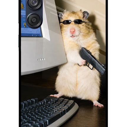 Hacker Hamster Samsung M55 5G Glass Case