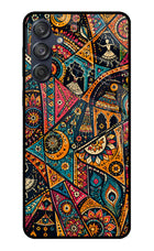 Folk Print Samsung M55 5G Glass Case