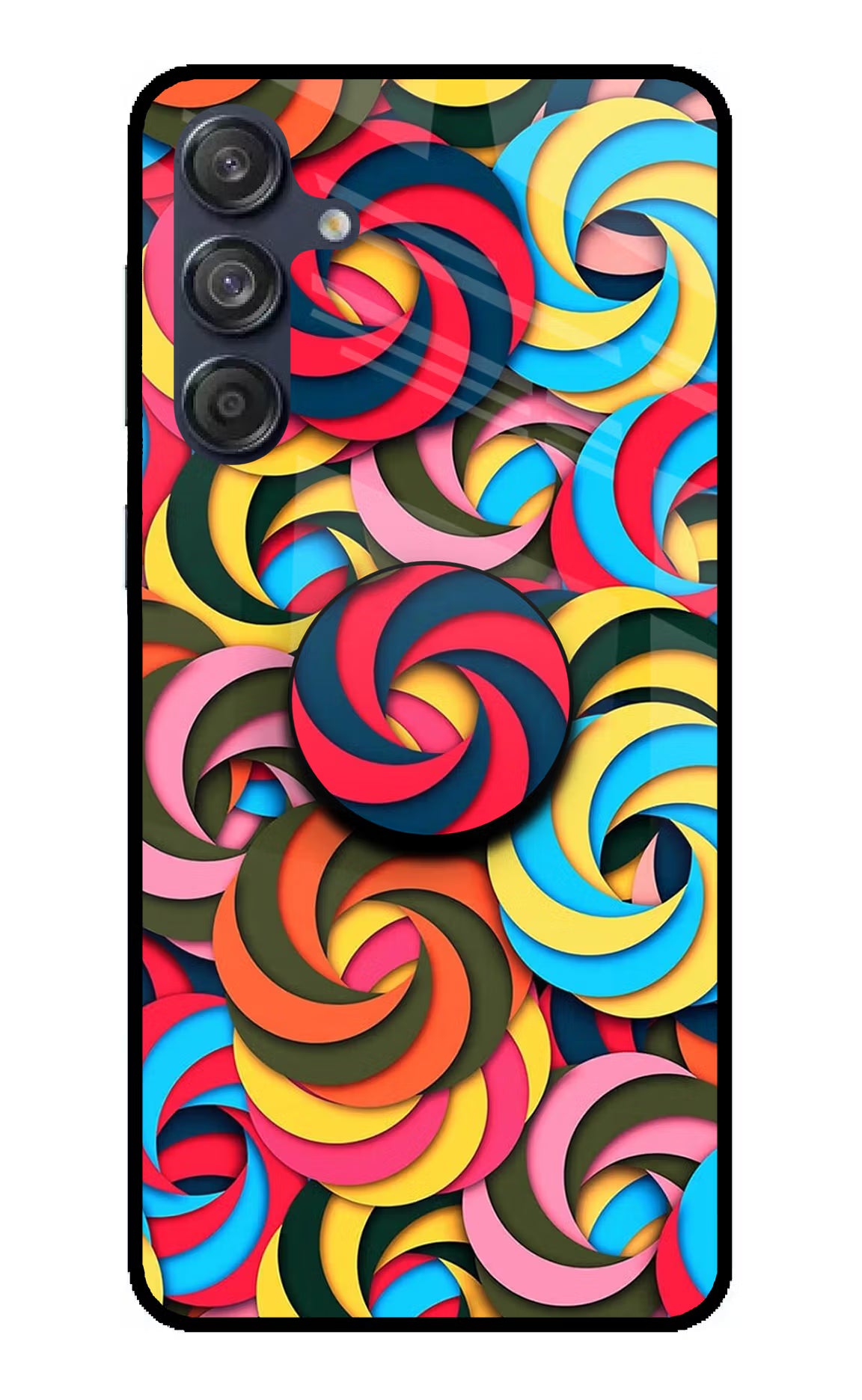 Spiral Pattern Samsung M55 5G Pop Case by Casekaro