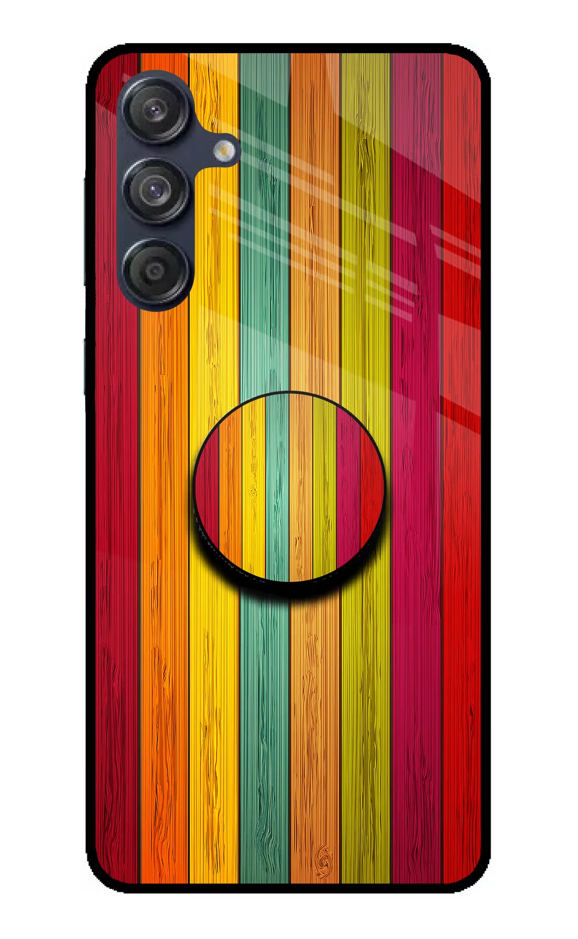 Multicolor Wooden Samsung M55 5G Pop Case by Casekaro