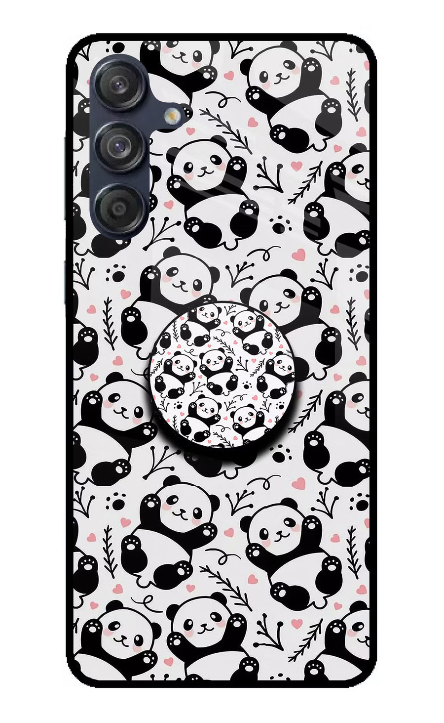 Cute Panda Samsung M55 5G Pop Case, Glass case