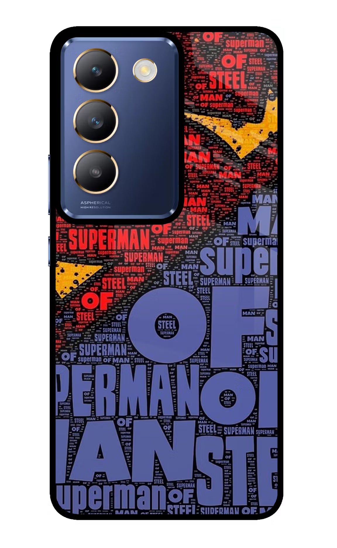 Superman Vivo Y200E 5G/T3 5G Glass Case Back Cover by Casekaro