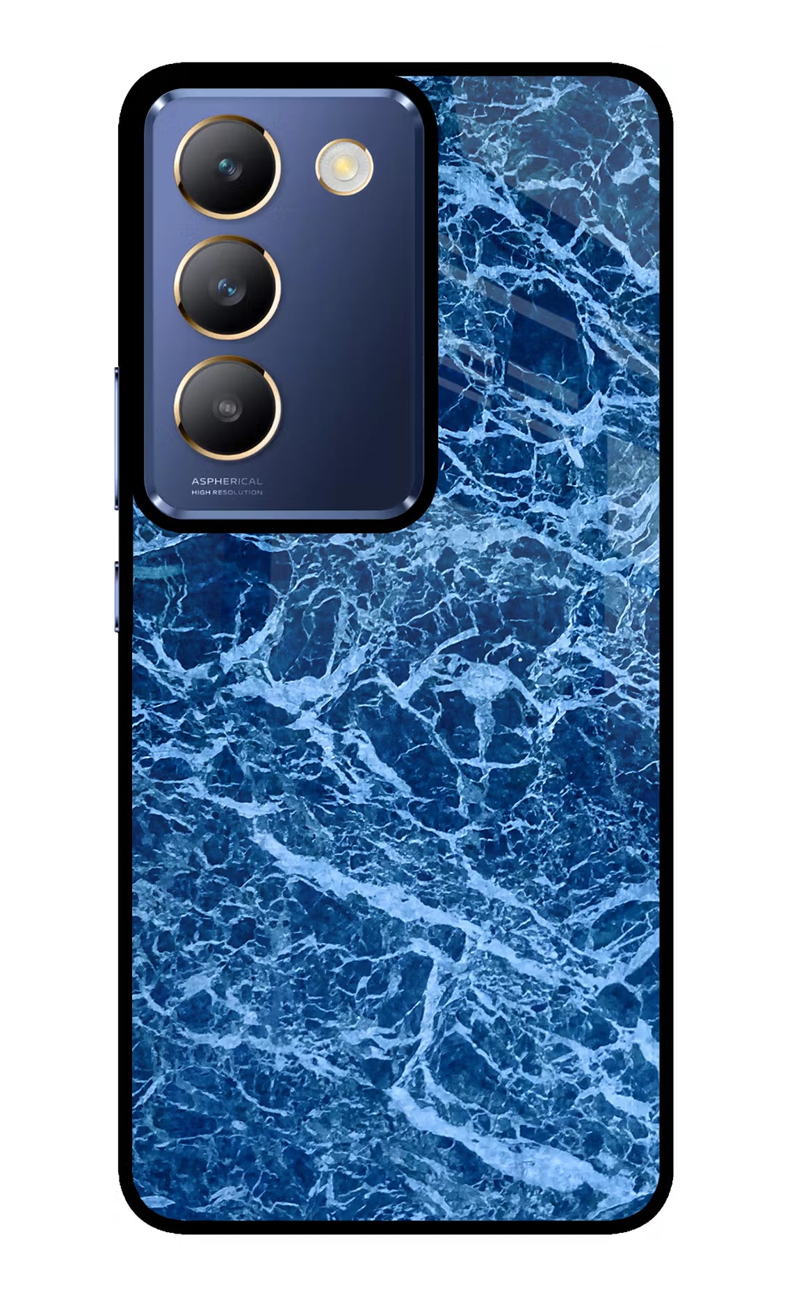 Blue Marble Vivo Y200E 5G/T3 5G Glass Case Back Cover by Casekaro