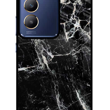 Black Marble Texture Vivo Y200E 5G/T3 5G Glass Case