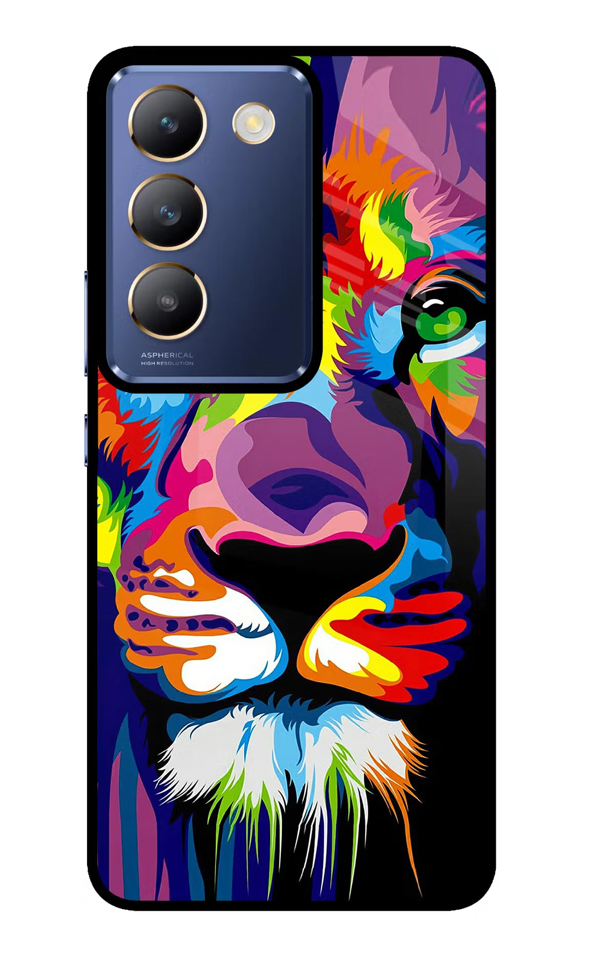Lion Vivo Y200E 5G/T3 5G Glass Case Back Cover by Casekaro