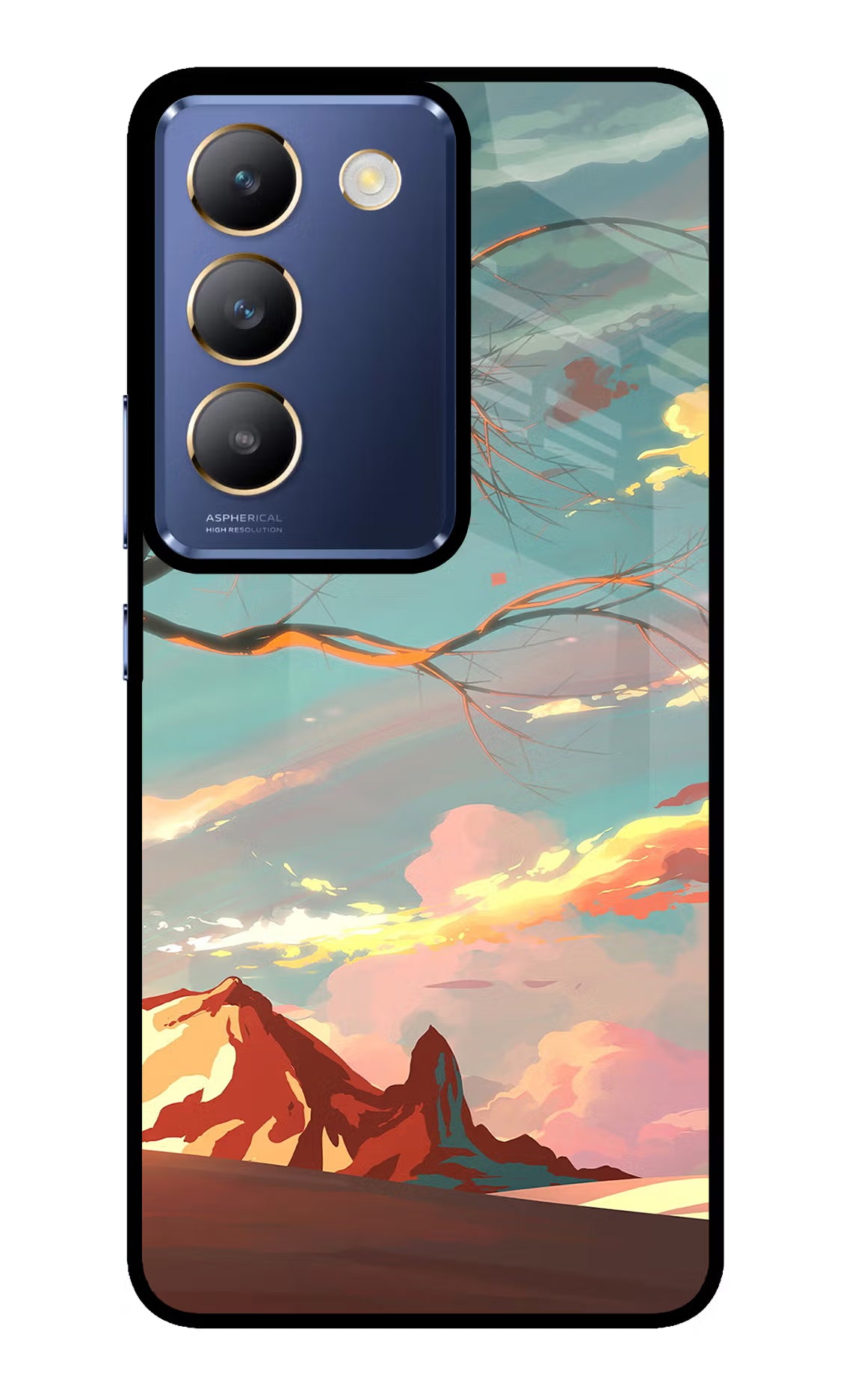 Scenery Vivo Y200E 5G/T3 5G Glass Case Back Cover by Casekaro