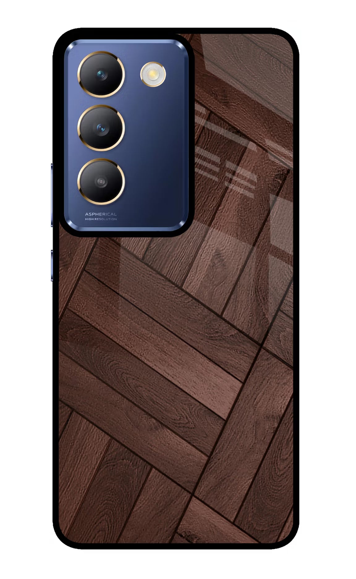 Wooden Texture Design Vivo Y200E 5G/T3 5G Glass Case