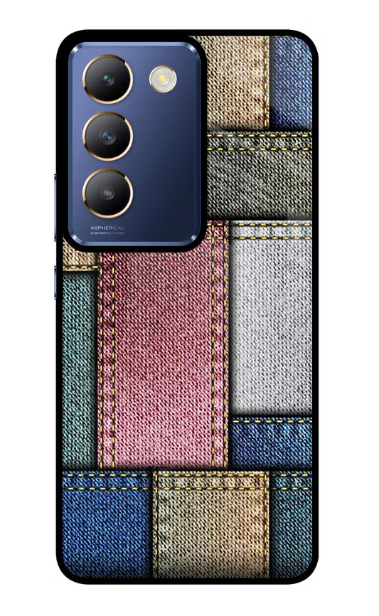 Multicolor Jeans Vivo Y200E 5G/T3 5G Glass Case