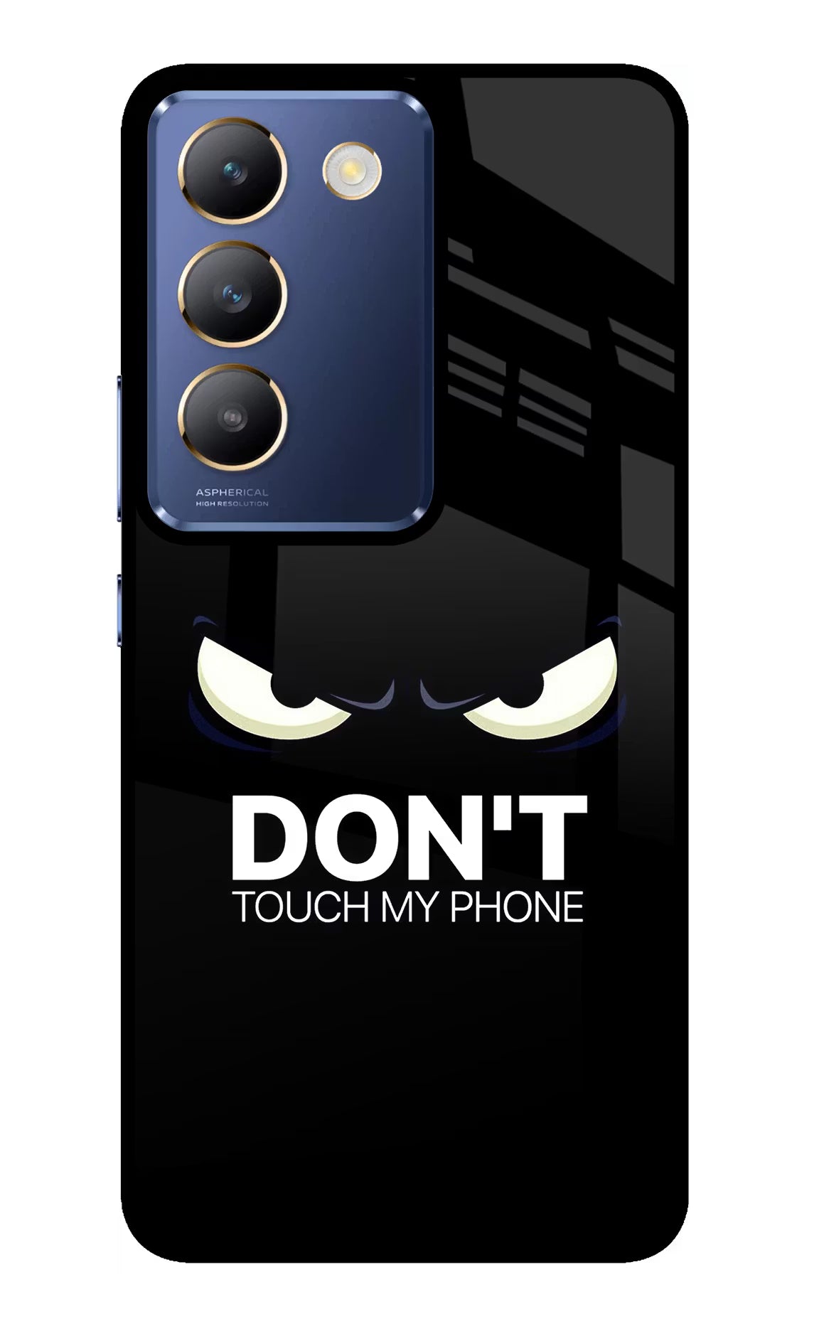 Don'T Touch My Phone Vivo Y200E 5G/T3 5G Glass Case Back Cover by Casekaro