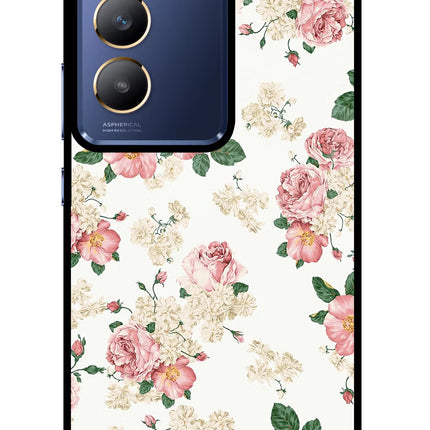 Flowers Vivo Y200E 5G/T3 5G Glass Case