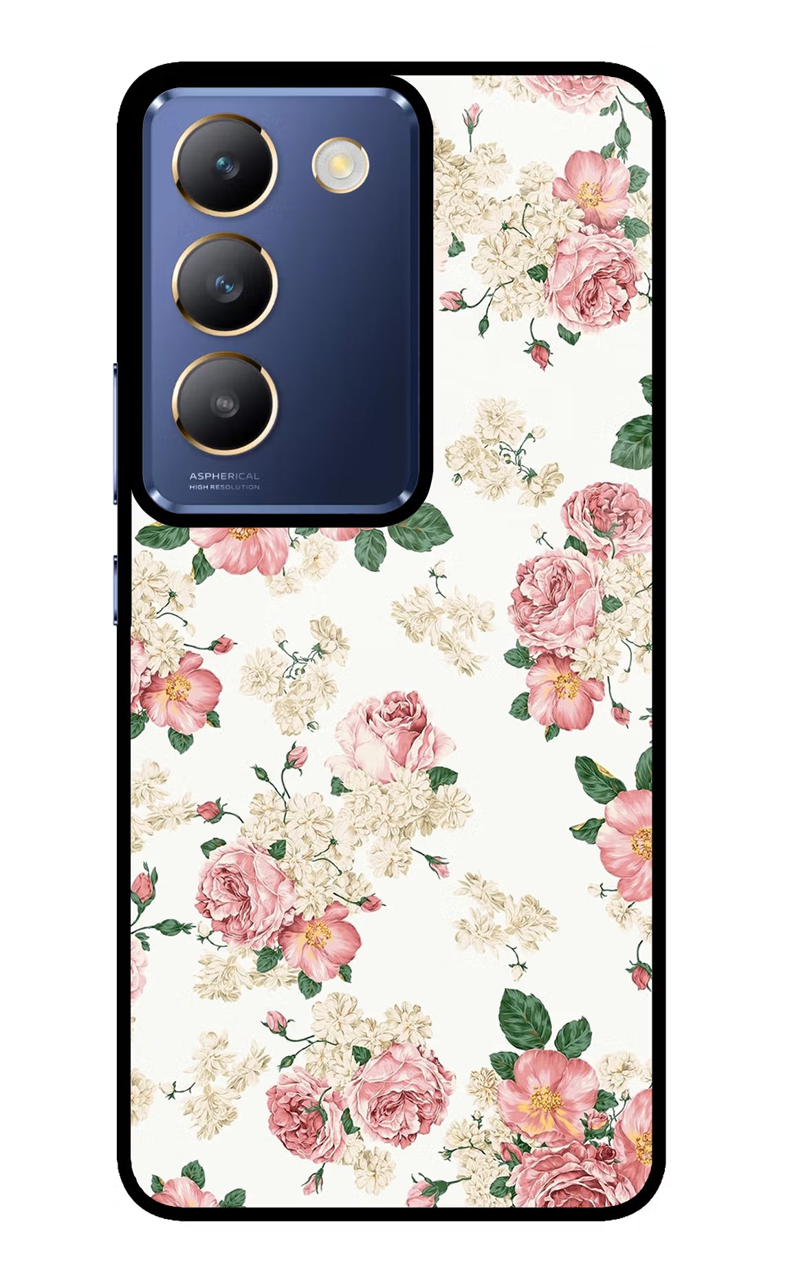 Flowers Vivo Y200E 5G/T3 5G Glass Case Back Cover by Casekaro