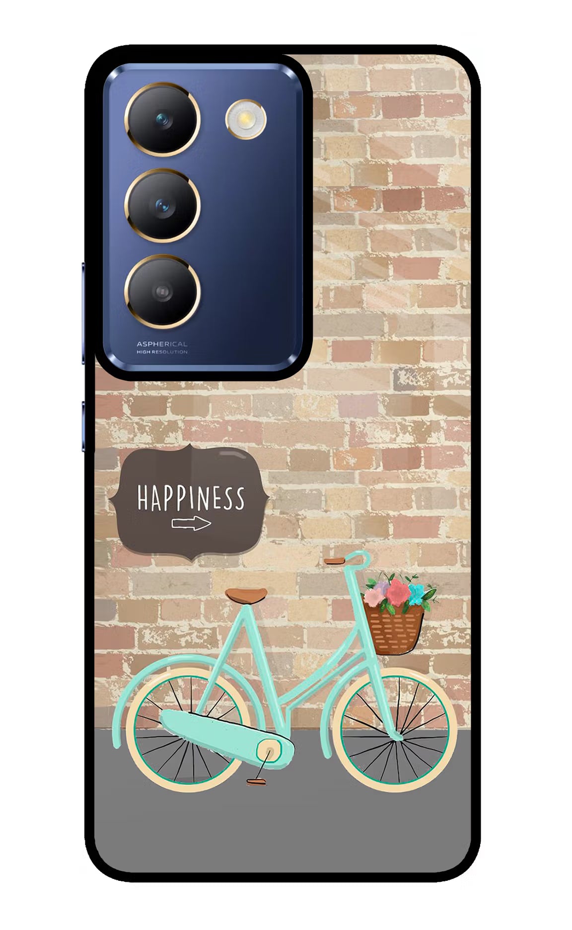Happiness Artwork Vivo Y200E 5G/T3 5G Glass Case Back Cover by Casekaro