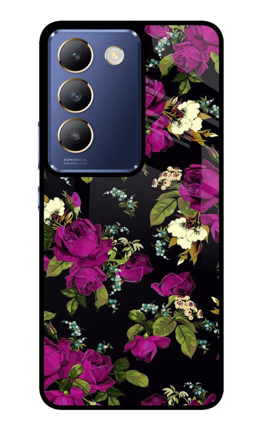 Flowers Vivo Y200E 5G/T3 5G Glass Case