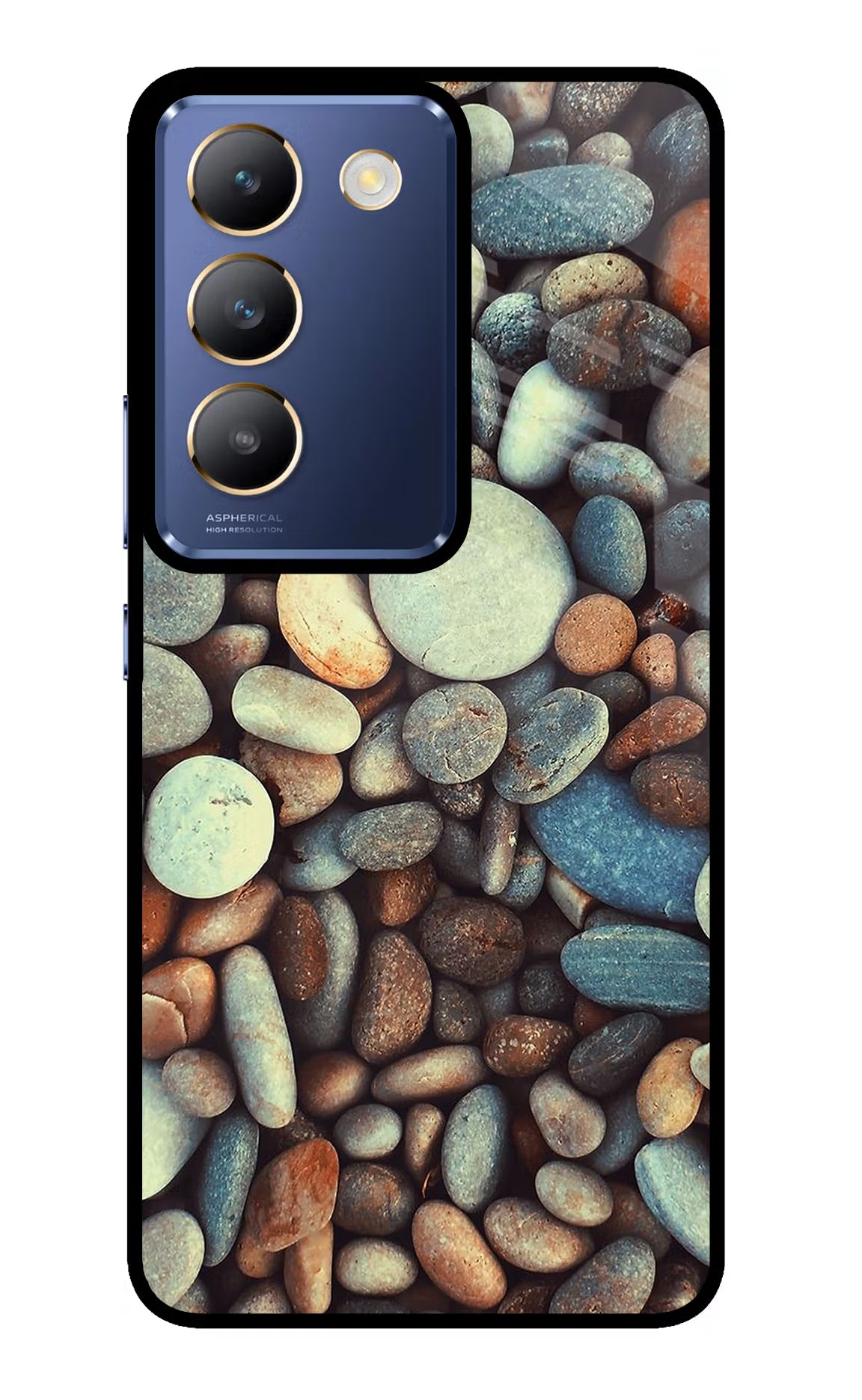 Pebble Vivo Y200E 5G/T3 5G Glass Case Back Cover by Casekaro