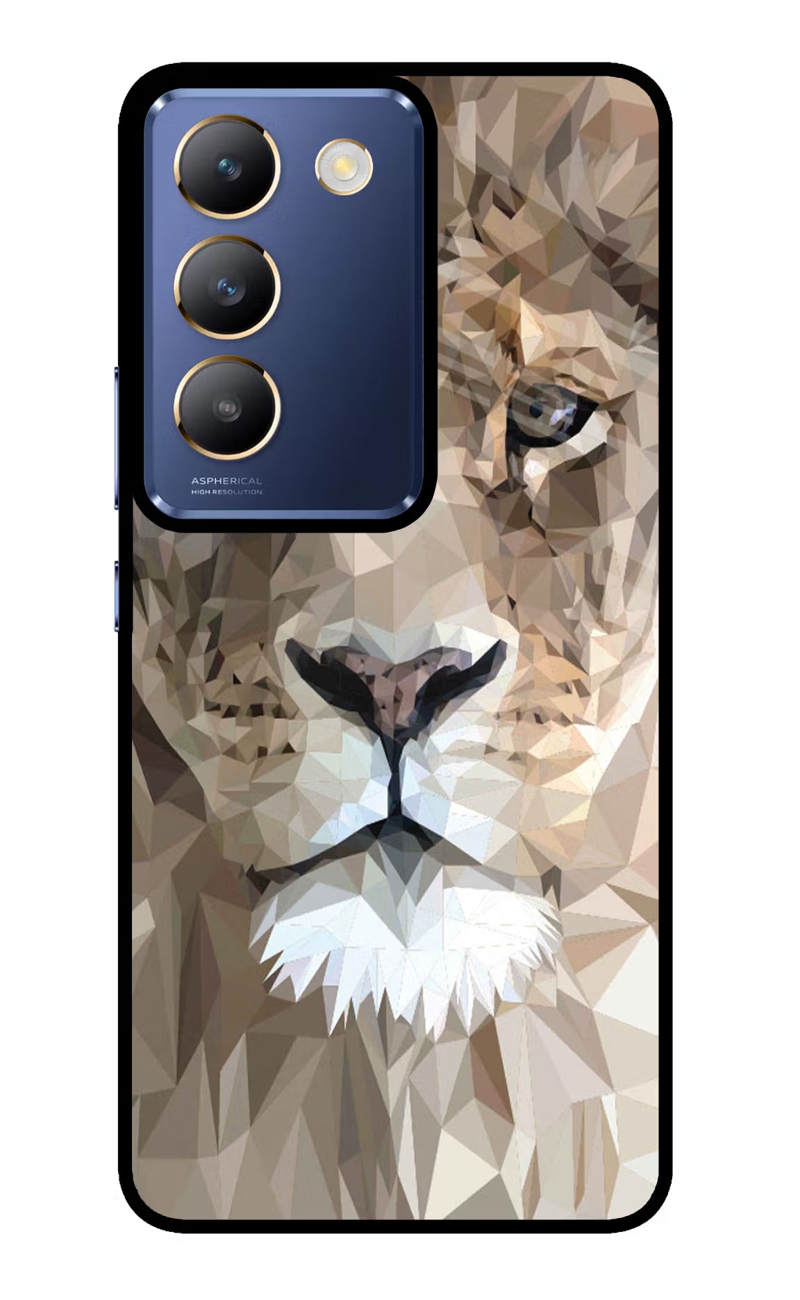 Lion Art Vivo Y200E 5G/T3 5G Glass Case Back Cover by Casekaro