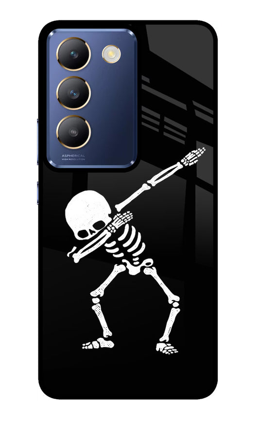 Dabbing Skeleton Art Vivo Y200E 5G/T3 5G Glass Case