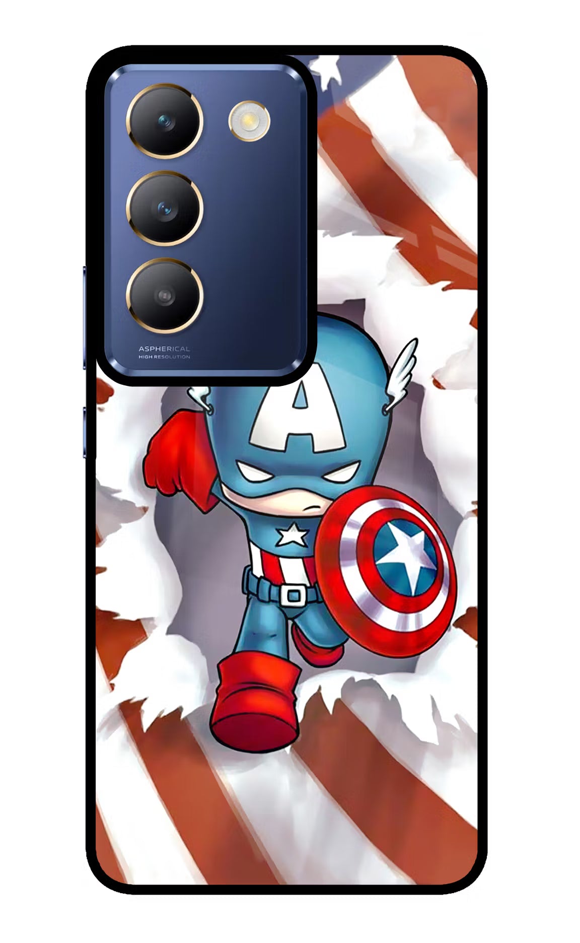 Captain America Vivo Y200E 5G/T3 5G Glass Case