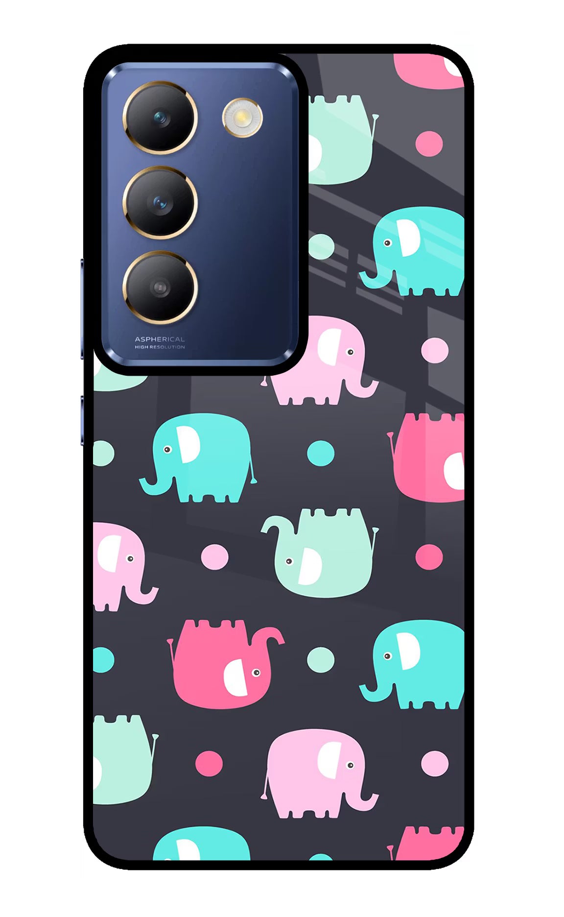 Elephants Vivo Y200E 5G/T3 5G Glass Case