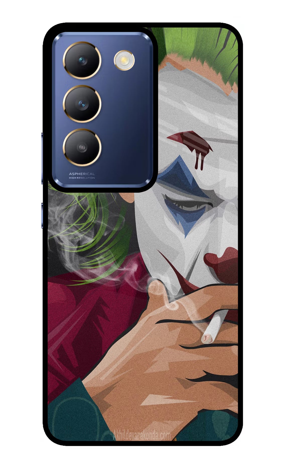 Joker Smoking Vivo Y200E 5G/T3 5G Glass Case Back Cover by Casekaro