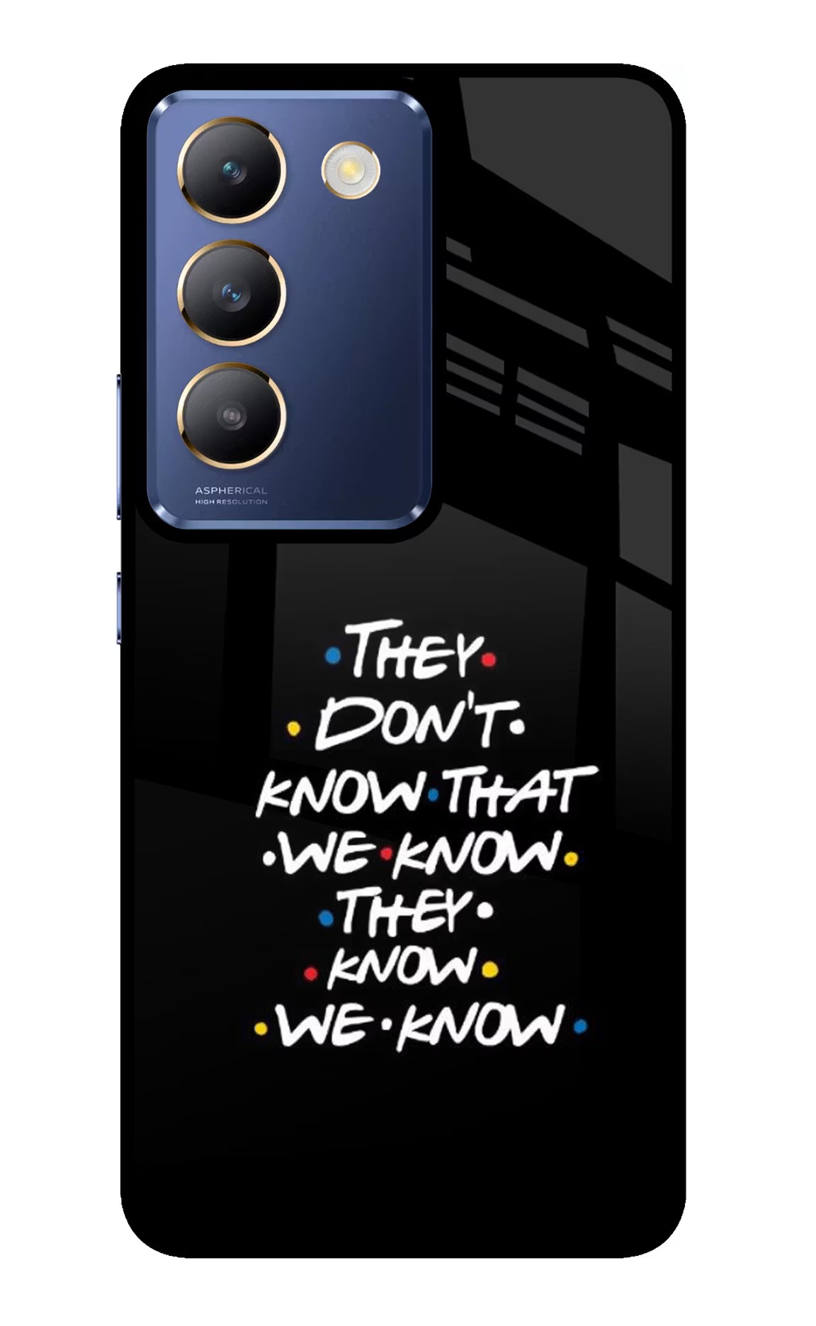 FRIENDS Dialogue Vivo Y200E 5G/T3 5G Glass Case Back Cover by Casekaro